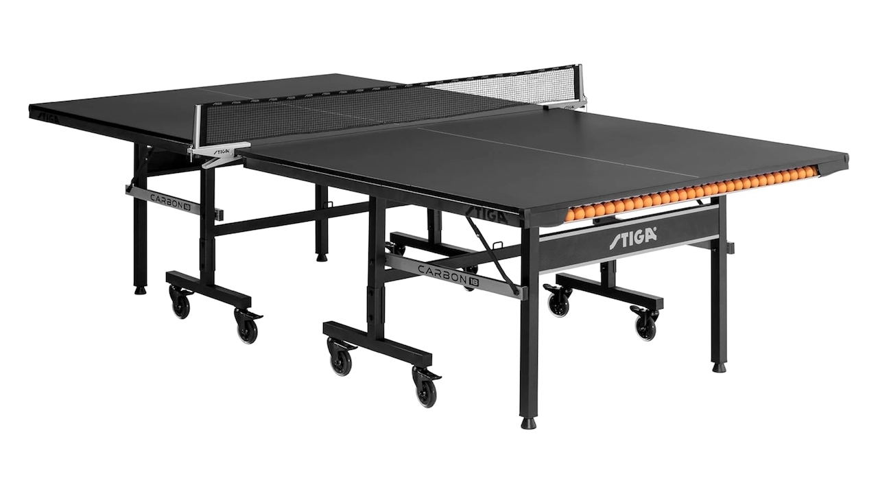 STIGA Carbon 18 Table Tennis Table, with 18mm playfield and tournament-grade net