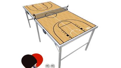 Mittelgroßer tragbarer Ping-Pong-Tisch von PARTYPONG.