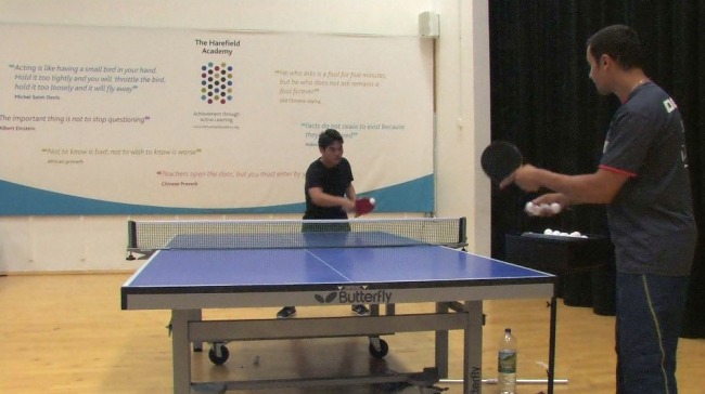 Multi-Ball-Übung im Tischtennis