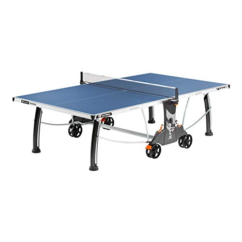 Outdoor table tennis table in blue color by Cornilleau.