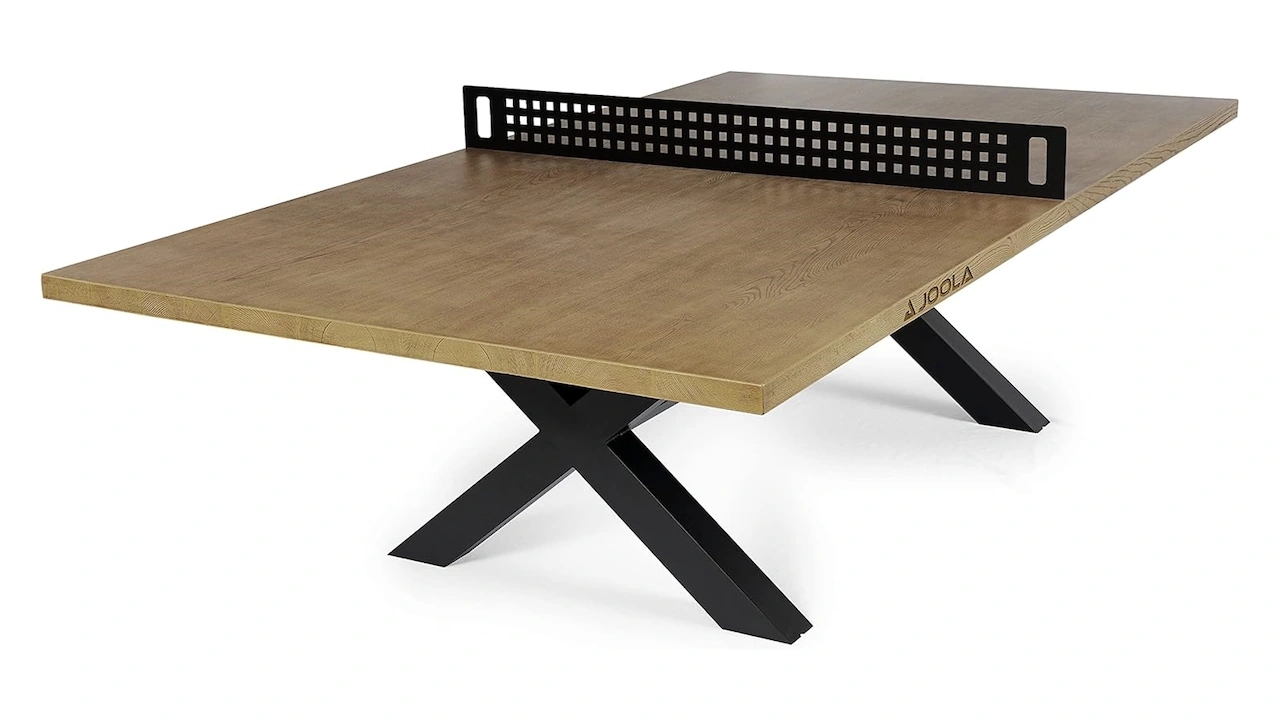JOOLA Berkshire Outdoor Ping Pong Table with Concrete Oak Wood Look